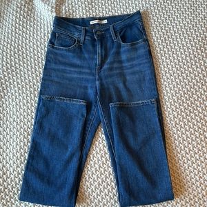 Levi’s high rise straight leg jeans